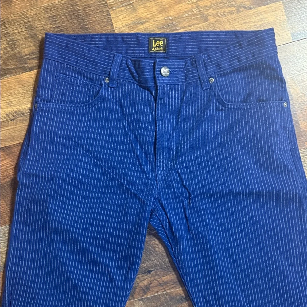 ALIFE x Lee Limited Edition Pinstripe Jeans Blue/White 32x32 Rare